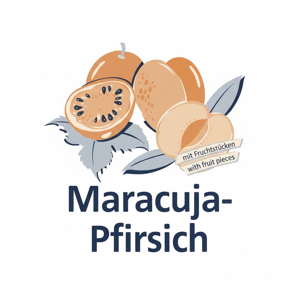 Maracuja-Pfirsich Sahnestand Sahnefest Sahne Fond