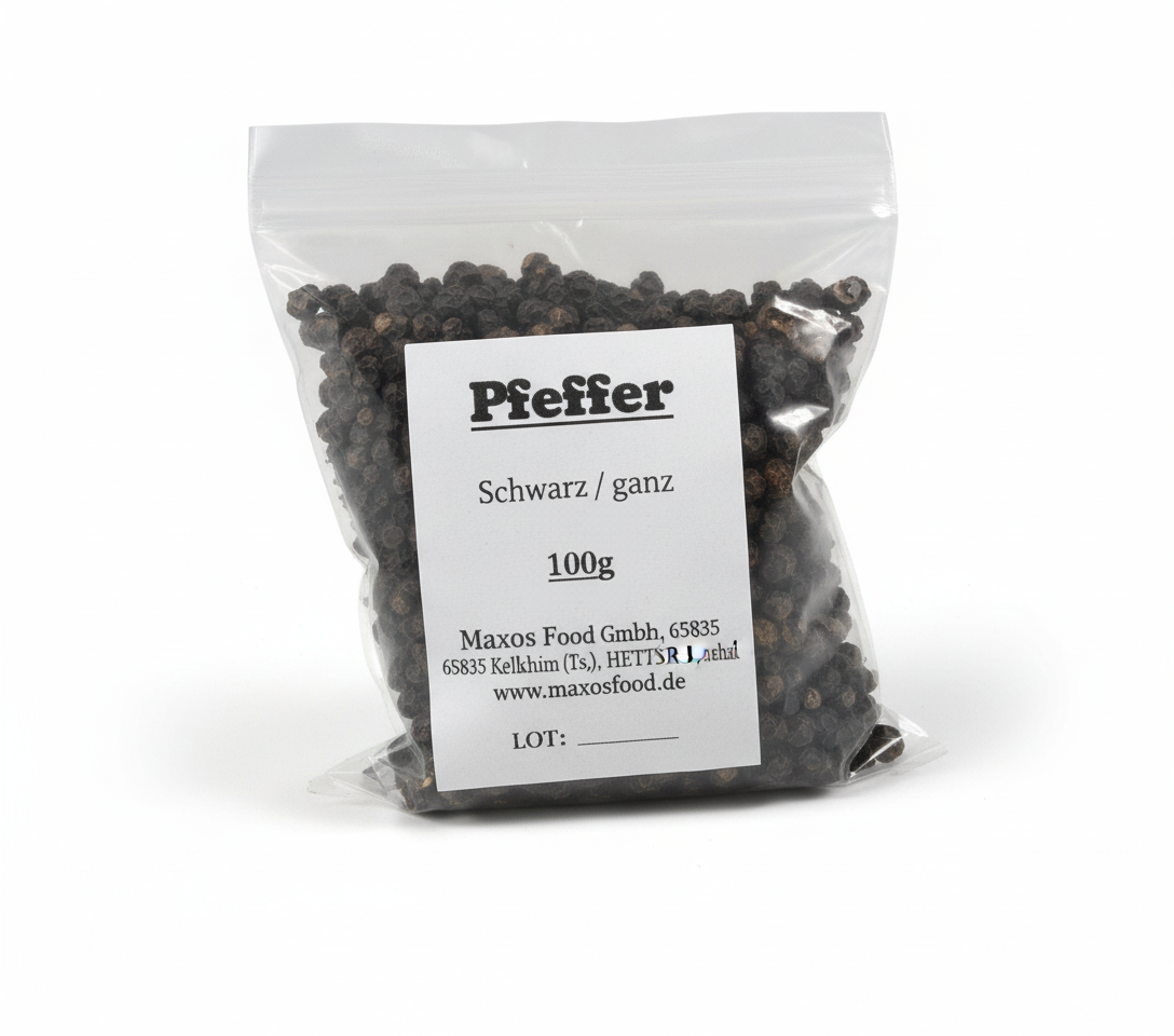 Pfeffer schwarz ganz 100g